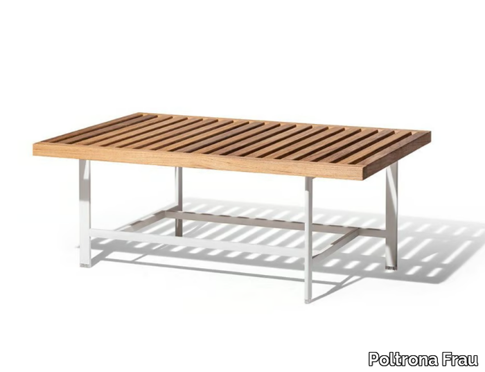 SOLARIA - Rectangular teak garden side table _ Poltrona Frau