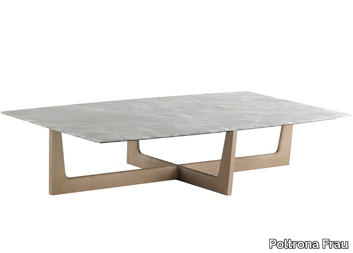 ILARY - Rectangular marble coffee table _ Poltrona Frau