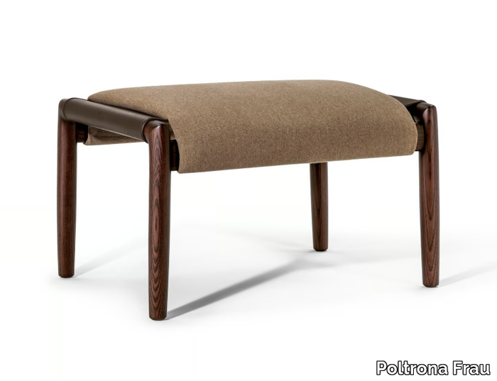 TIMES LOUNGE - Upholstered fabric footstool _ Poltrona Frau