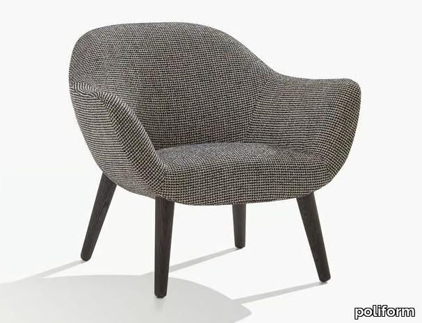 MAD CHAIR - Upholstered fabric armchair _ Poliform