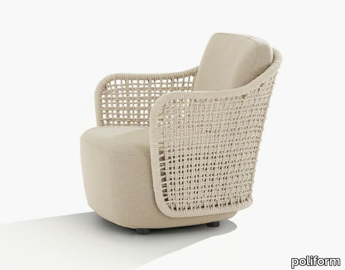 MAD OUT - Garden armchair with armrests _ Poliform