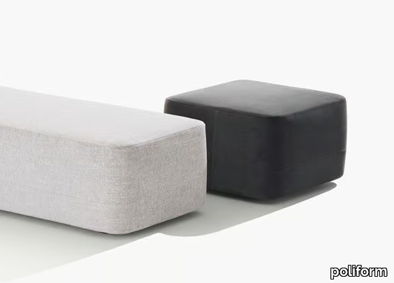 NEW YORK - Square leather pouf _ Poliform