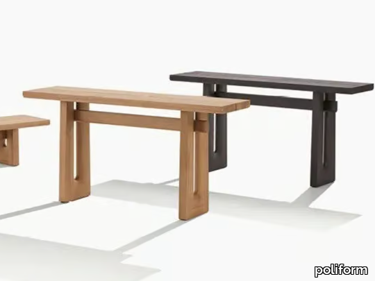 NARA - Rectangular wooden console table _ Poliform