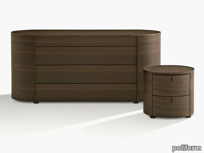 ONDA - Wood veneer chest of drawers _ Poliform