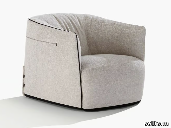 SANTA MONICA - Fabric armchair with removable cover _ Poliform