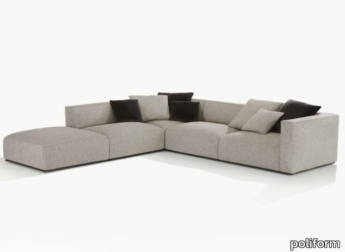 SHANGAI - Sectional fabric sofa with removable cover _ Poliform