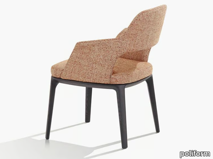 SOPHIE LITE - Upholstered fabric chair with armrests _ Poliform