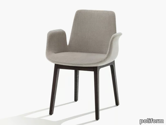 VENTURA - Fabric chair with armrests _ Poliform