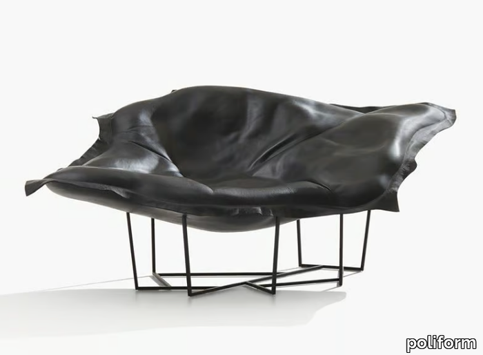 WALLACE - Leather armchair _ Poliform