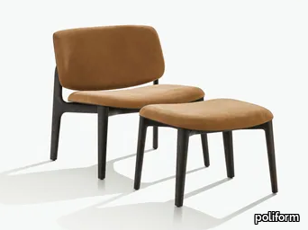 CURVE - Upholstered fabric easy chair _ Poliform