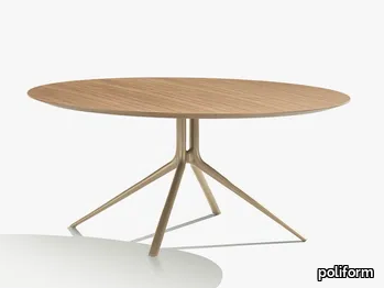 MONDRIAN - Round wooden table _ Poliform