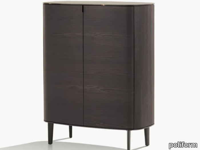 SYMPHONY - Wood veneer highboard _ Poliform