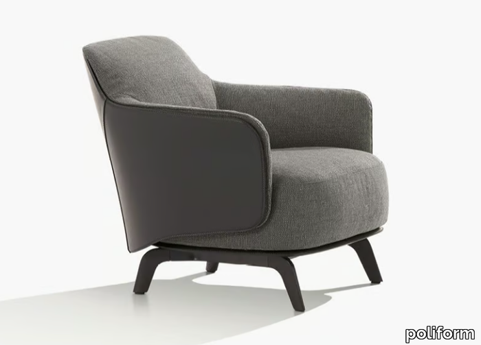 KAORI - Fabric armchair with armrests _ Poliform