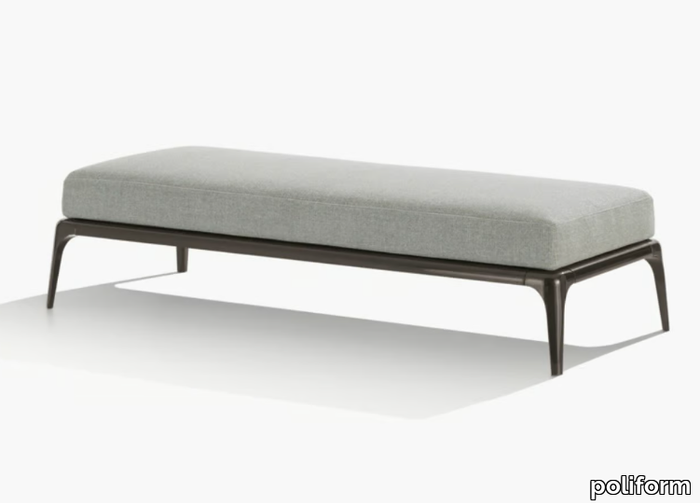 PARK - Upholstered fabric bench with removable cover _ Poliform