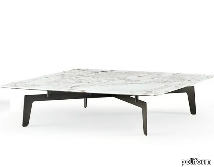 TRIBECA - Square marble coffee table _ Poliform