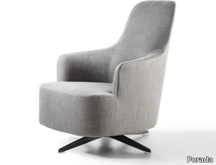 COPINE - Bergere swivel fabric armchair _ Porada