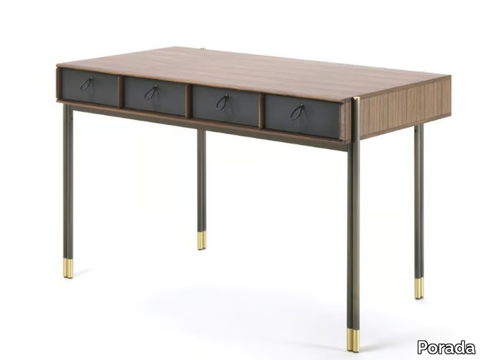 ELEY - Walnut secretary desk with drawers _ Porada