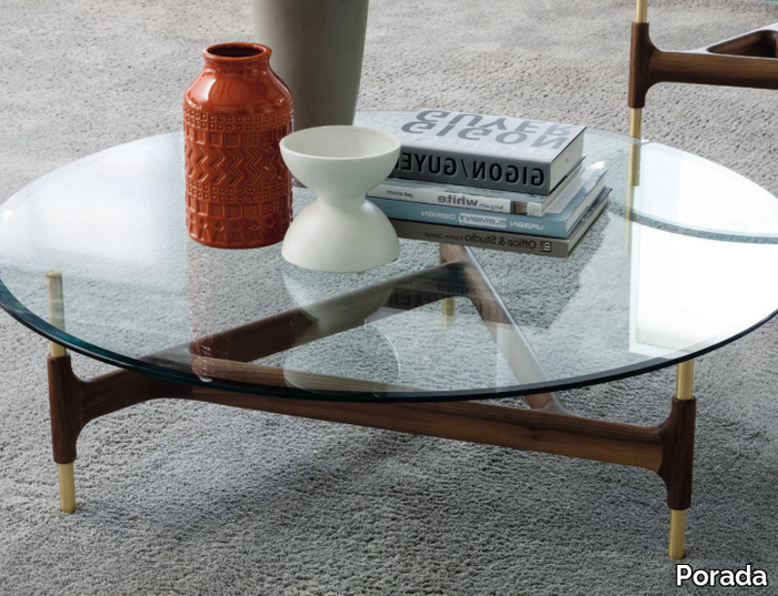 JOINT - Low round crystal coffee table _ Porada