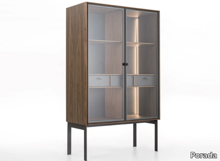 MATICS - Walnut highboard with doors _ Porada