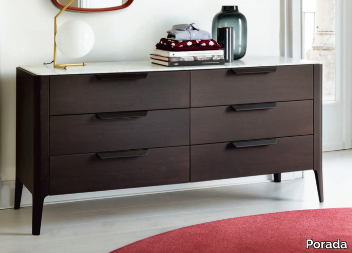 ZIGGY 6 - Walnut chest of drawers _ Porada