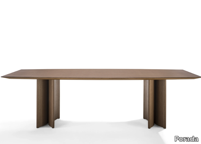 ALAN - Rectangular table in canaletta walnut _ Porada