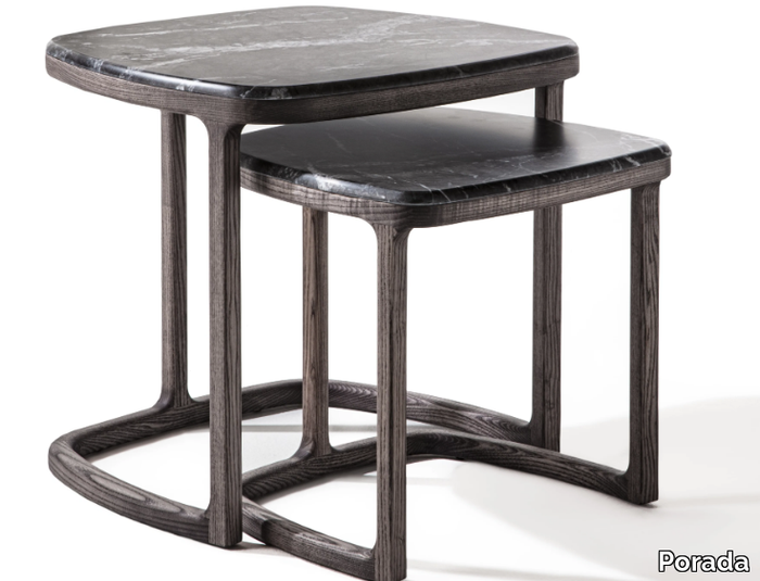 ANTIGONE - Ash coffee table and marble top _ Porada