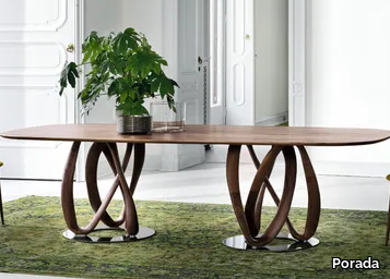 INFINITY - Oval walnut table _ Porada