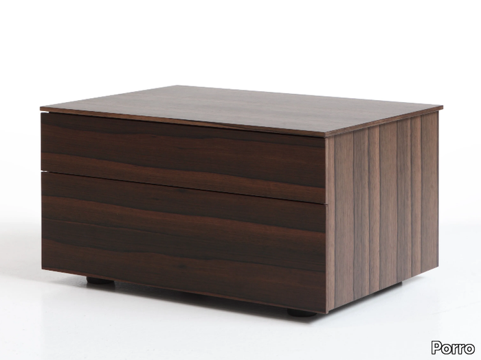 BOXES - Wooden bedside table with drawers _ Porro