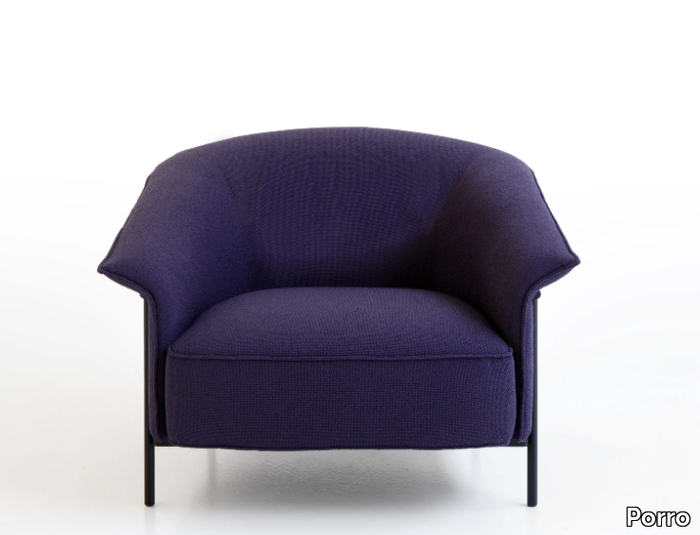 KITE - Fabric easy chair with armrests _ Porro