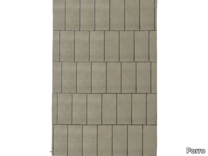 DISCONTINUO - Rectangular handmade wool rug _ Porro