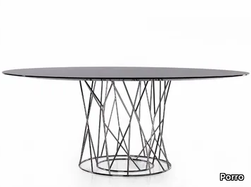 SYNAPSIS - Round steel table _ Porro