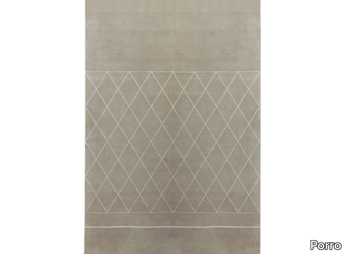 VIRTUALE - Rectangular handmade wool rug _ Porro