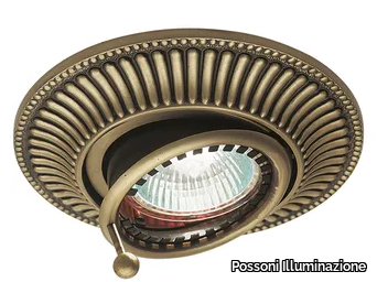 MIA DL7803 - Recessed adjustable round brass spotlight _ Possoni Illuminazione