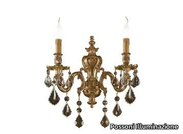 ASHFORD 090/A2-SH/P - French gold wall light with Schoeler crystals _ Possoni Illuminazione