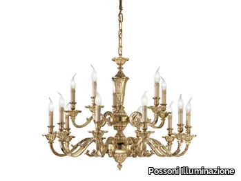 BORIS 098/10+5 - French Gold chandelier _ Possoni Illuminazione