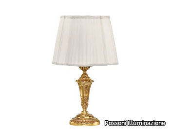 BORIS 098/LP - French Gold table lamp with shade _ Possoni Illuminazione