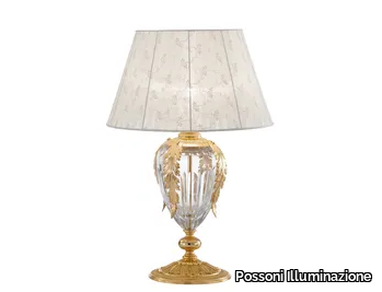 EDEN 265/LG - Crystal and sanded gold plated table lamp _ Possoni Illuminazione