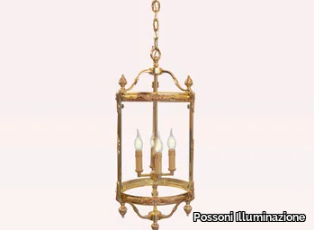 EMILY 449/4T - LED brass pendant lamp _ Possoni Illuminazione