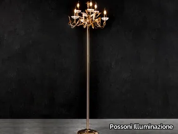 FOLIAGE 350/P - LED brass floor lamp _ Possoni Illuminazione