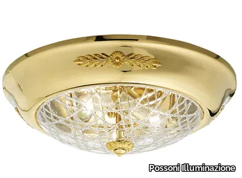 GIOTTO 1898/PLP-C - Gold plated ceiling light with crystal _ Possoni Illuminazione