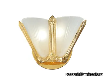 LADY 1911/A2 - Gold plated wall light with white glass _ Possoni Illuminazione