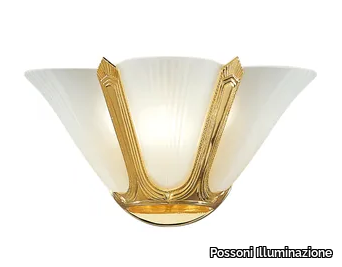 LADY 1911/A3 - Gold plated wall light with white glass _ Possoni Illuminazione