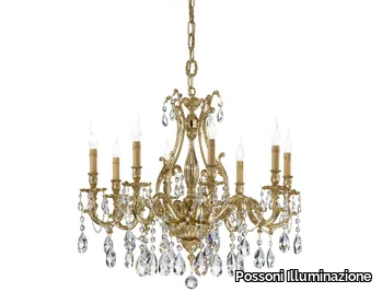 VERSAILLES 093/8-SH/G - French Gold chandelier with Schoeler Crystals _ Possoni Illuminazione