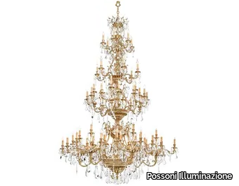 WELLINGTON 791/66-SH/P - French Gold chandelier with Schoeler crystals _ Possoni Illuminazione