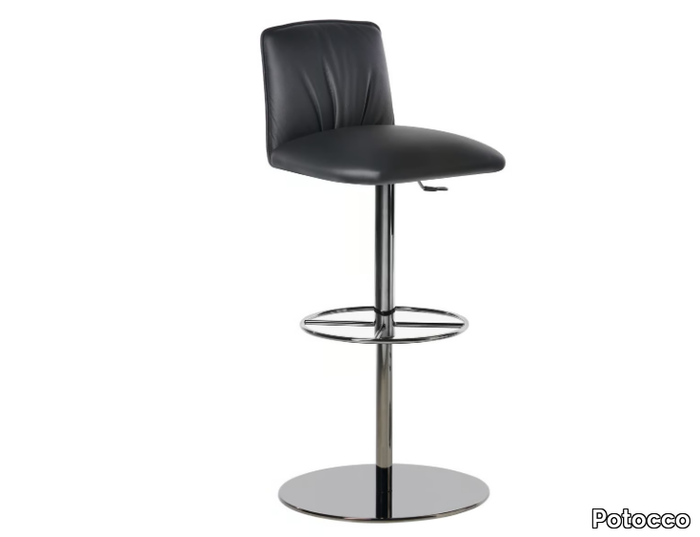 BLOSSOM 840/A-GAS - Leather stool height-adjustable _ Potocco