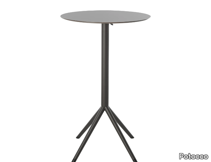 OTX 887/TAC - Round drop-leaf HPL high table _ Potocco