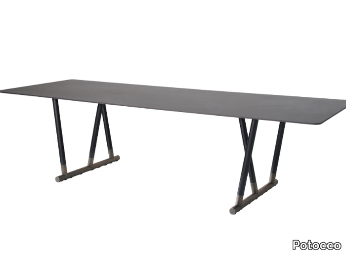 PIPE 885/TR - Rectangular porcelain stoneware table _ Potocco