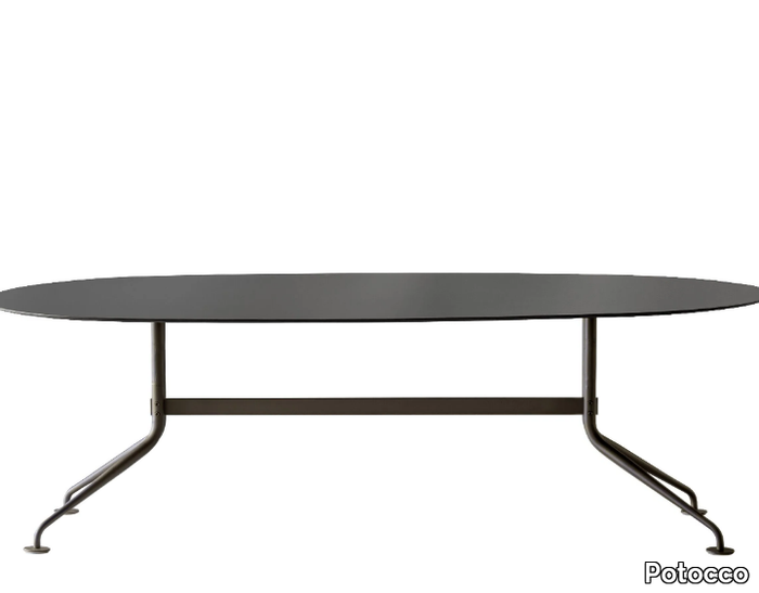 AGRA 688/ATG-O-OUT - Oval HPL and metal garden table _ Potocco