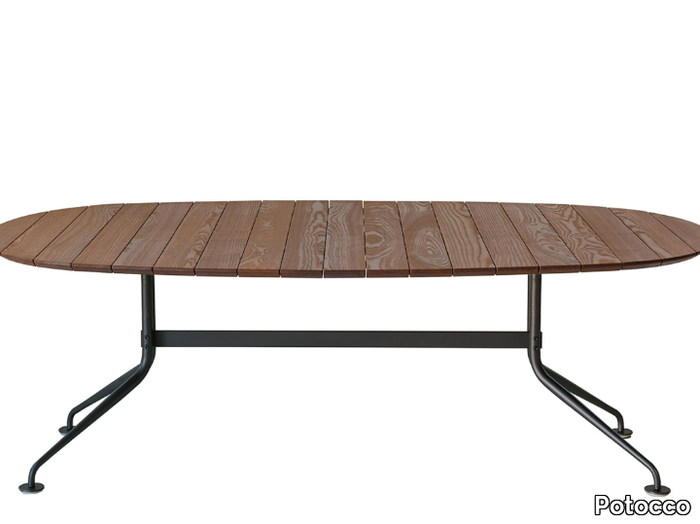 AGRA 688/ATG-O-OUT - Oval ash and metal garden table _ Potocco