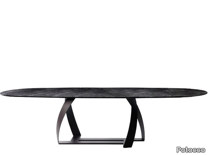 BON BON 770/TG-O - Oval marble table _ Potocco